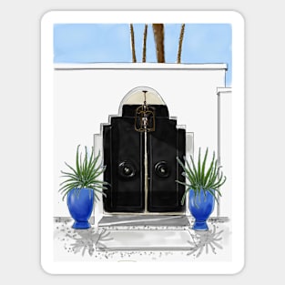 Palm Springs Black Door Sticker